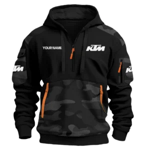 KTM Motorcycles  Exclusive Logo Hoodie Half Zipper QTMT160525A2KTM - Black