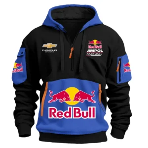Red Bull Ampol Racing Team 2025 Supercars Championship Exclusive Logo Hoodie Half Zipper HOSPC120625A01RBHDF - Blue