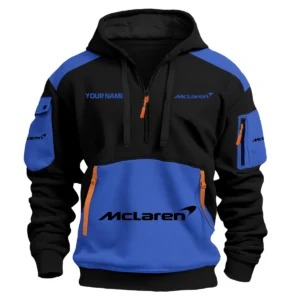 McLaren Car Exclusive Logo Hoodie Half Zipper QTCAR180605A2MCL - Blue