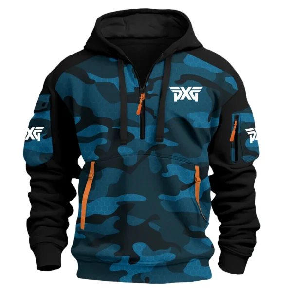 PXG Exclusive Logo Hoodie Half Zipper Golf QTGF210525A4PXG - Blue