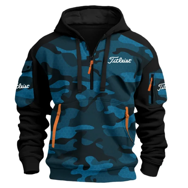 Titleist Exclusive Logo Hoodie Half Zipper Golf QTGF210525A4TL - Blue