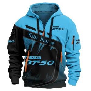 Mazda BT-50 Ute Exclusive Logo Hoodie Half Zipper QTVA170625UTE01MBT - Blue