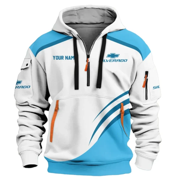 Chevrolet Silverado Ute Exclusive Logo Hoodie Half Zipper QTVA190625UTE03CS - Blue - Image 2