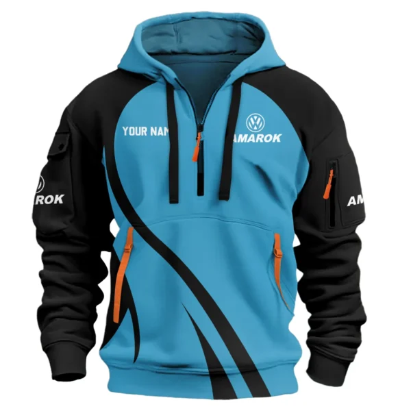 Volkswagen Amarok Ute Exclusive Logo Hoodie Half Zipper QTVA210625UTE04VA - Blue - Image 2