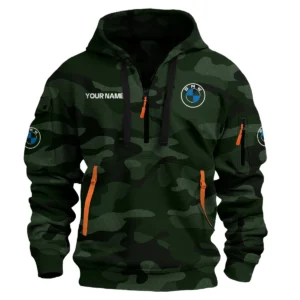 BMW Exclusive Logo Hoodie Half Zipper Car QTCAR180605A1BMW - Dark Green