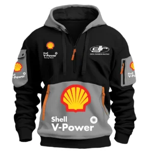 Dick Johnson Racing Team 2025 Supercars Championship Exclusive Logo Hoodie Half Zipper HOSPC120625A01SHEHDF - Gray