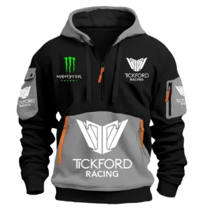 Monster Castrol Racing 2025 Supercars Championship Exclusive Logo Hoodie Half Zipper HOSPC120625A01TFHDF - Gray