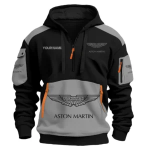 Aston Martin Car Exclusive Logo Hoodie Half Zipper QTCAR180605A2AMR - Gray