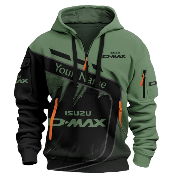 Isuzu D-MAX Ute Exclusive Logo Hoodie Half Zipper QTVA170625UTE01ID - Green