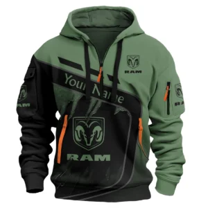 RAM Trucks Ute Exclusive Logo Hoodie Half Zipper QTVA170625UTE01RAM - Green