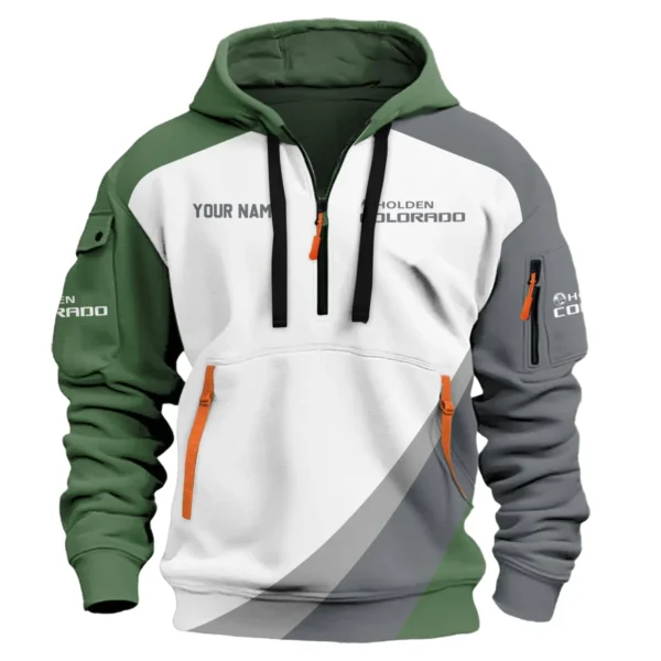 Holden Colorado Ute Exclusive Logo Hoodie Half Zipper QTVA180625UTE02HC - Green - Image 2
