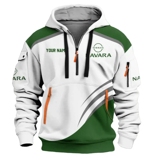 Nissan Navara Ute Exclusive Logo Hoodie Half Zipper QTVA190625UTE03NNA - Green - Image 2