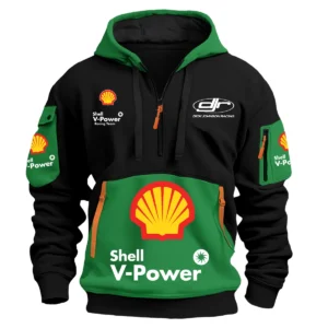 Dick Johnson Racing Team 2025 Supercars Championship Exclusive Logo Hoodie Half Zipper HOSPC120625A01SHEHDF - Green