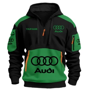 Audi Car Exclusive Logo Hoodie Half Zipper QTCAR180605A2AUD - Green