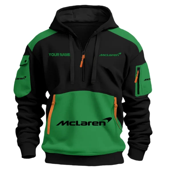 McLaren Car Exclusive Logo Hoodie Half Zipper QTCAR180605A2MCL - Green