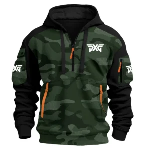PXG Exclusive Logo Hoodie Half Zipper Golf QTGF210525A4PXG - Green