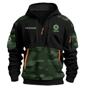 Yamaha Motorcycles  Exclusive Logo Hoodie Half Zipper QTMT160525A2YAM - Green