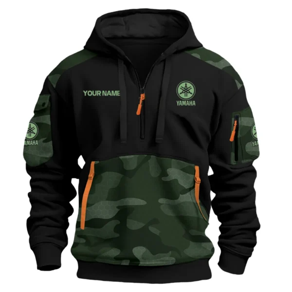 Yamaha Motorcycles  Exclusive Logo Hoodie Half Zipper QTMT160525A2YAM - Green