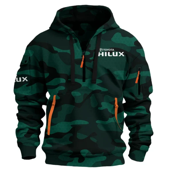 Toyota Hilux Ute Exclusive Logo Hoodie Half Zipper QTUT160525A1TH - Green