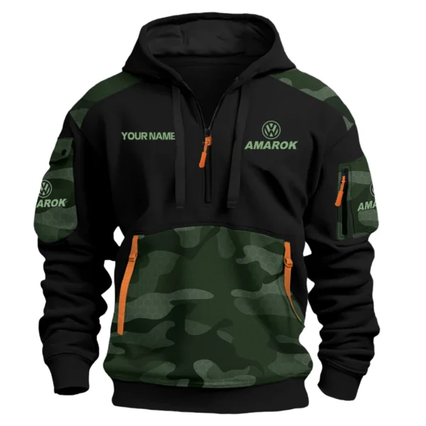 Volkswagen Amarok Ute Exclusive Logo Hoodie Half Zipper QTUT160525A3VA - Green