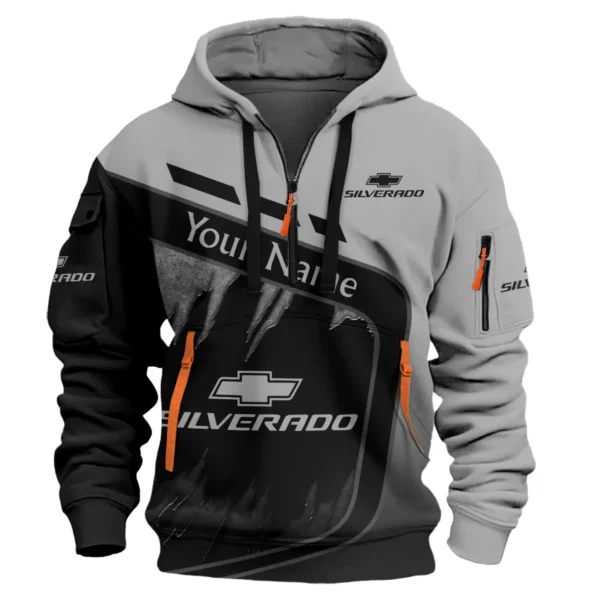 Chevrolet Silverado Ute Exclusive Logo Hoodie Half Zipper QTVA170625UTE01CS - Gray