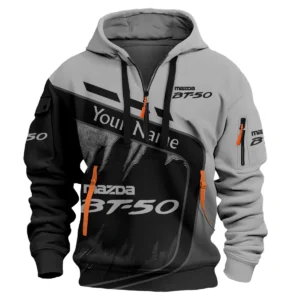 Mazda BT-50 Ute Exclusive Logo Hoodie Half Zipper QTVA170625UTE01MBT - Gray
