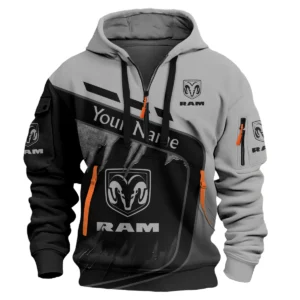 RAM Trucks Ute Exclusive Logo Hoodie Half Zipper QTVA170625UTE01RAM - Gray