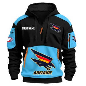 Adelaide Crows Australian Football League Exclusive Logo Hoodie Half Zipper HOAFL190525A01ADEL - Light Blue