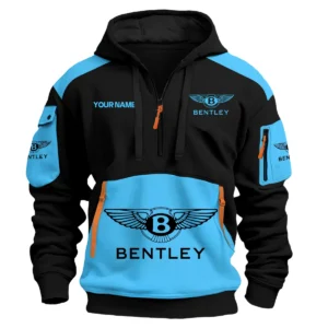 Bentley Car Exclusive Logo Hoodie Half Zipper QTCAR180605A2BEN - Light Blue