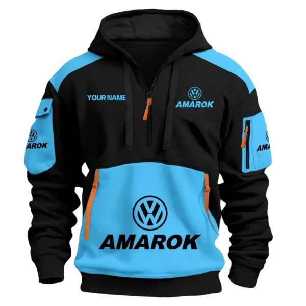 Volkswagen Amarok Ute Exclusive Logo Hoodie Half Zipper QTUT160525A2VA - Light Blue
