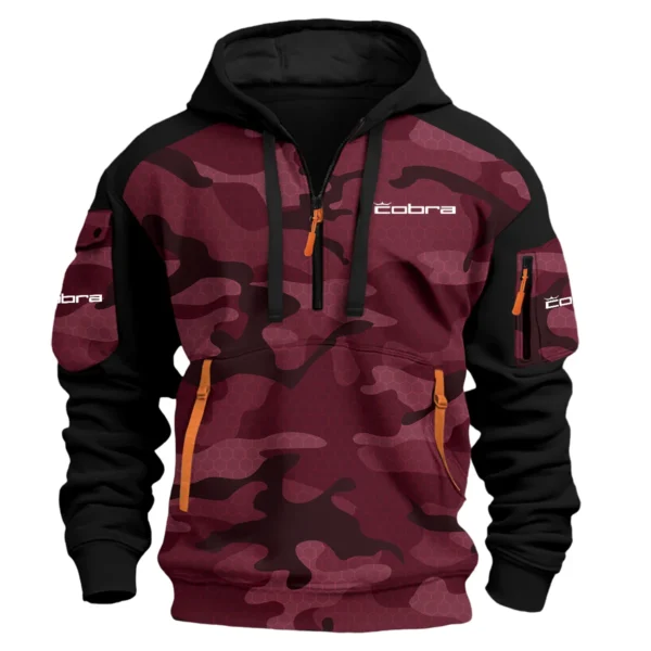 Cobra Golf Exclusive Logo Hoodie Half Zipper Golf QTGF210525A4CB - Marron
