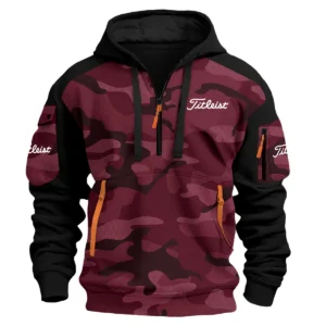 Titleist Exclusive Logo Hoodie Half Zipper Golf QTGF210525A4TL - Marron