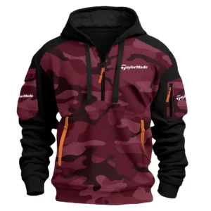 TaylorMade Exclusive Logo Hoodie Half Zipper Golf QTGF210525A4TM - Marron