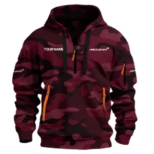 McLaren Exclusive Logo Hoodie Half Zipper Car QTCAR180605A1MCL - Maroon