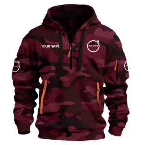 Volvo Exclusive Logo Hoodie Half Zipper Car QTCAR180605A1VOL - Maroon