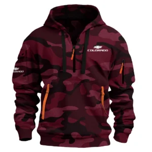 Chevrolet Colorado Exclusive Logo Hoodie Half Zipper QTUT160525A1CHC - Maroon