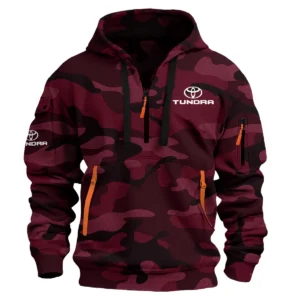 Toyota Tundra Exclusive Logo Hoodie Half Zipper QTUT160525A1TTU - Maroon