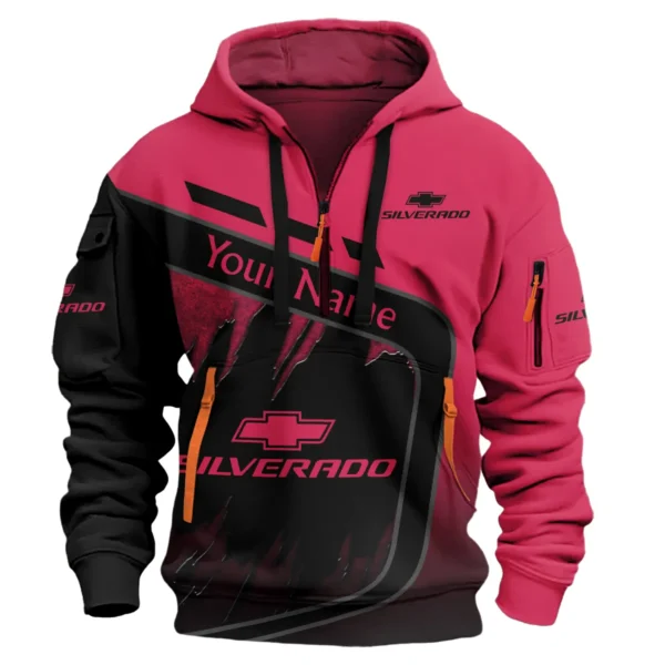 Chevrolet Silverado Ute Exclusive Logo Hoodie Half Zipper QTVA170625UTE01CS - Maroon