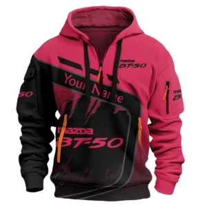 Mazda BT-50 Ute Exclusive Logo Hoodie Half Zipper QTVA170625UTE01MBT - Maroon
