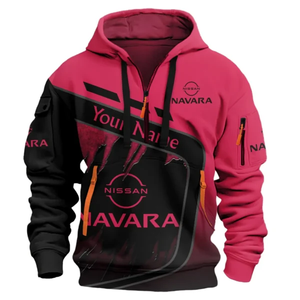 Nissan Navara Ute Exclusive Logo Hoodie Half Zipper QTVA170625UTE01NNA - Maroon