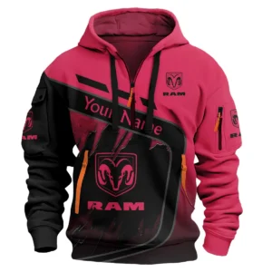 RAM Trucks Ute Exclusive Logo Hoodie Half Zipper QTVA170625UTE01RAM - Maroon