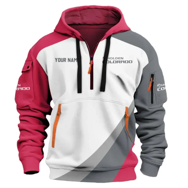 Holden Colorado Ute Exclusive Logo Hoodie Half Zipper QTVA180625UTE02HC - Maroon - Image 2