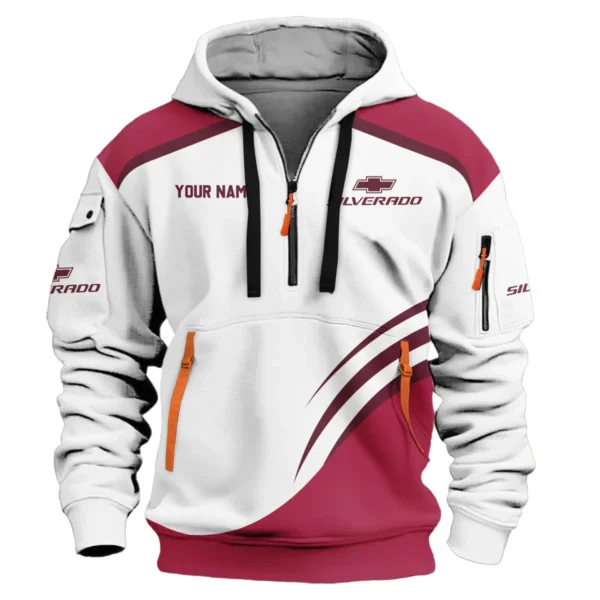 Chevrolet Silverado Ute Exclusive Logo Hoodie Half Zipper QTVA190625UTE03CS - Maroon - Image 2