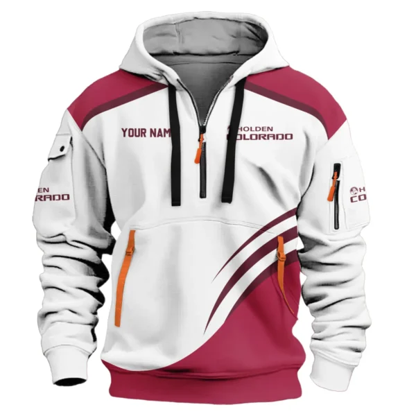 Holden Colorado Ute Exclusive Logo Hoodie Half Zipper QTVA190625UTE03HC - Maroon - Image 2