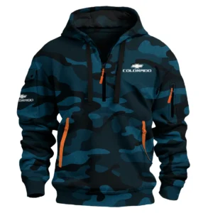 Chevrolet Colorado Exclusive Logo Hoodie Half Zipper QTUT160525A1CHC - Navy Blue