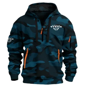 Nissan Titan Exclusive Logo Hoodie Half Zipper QTUT160525A1NTI - Navy Blue