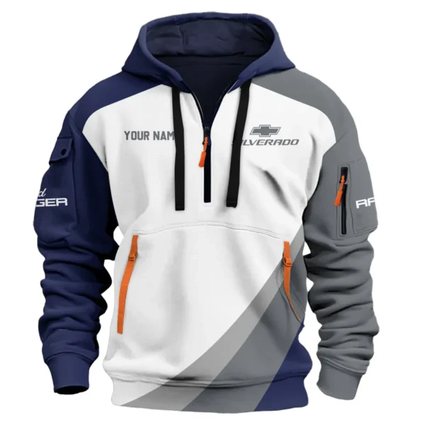 Chevrolet Silverado Ute Exclusive Logo Hoodie Half Zipper QTVA180625UTE02CS - Navy Blue - Image 2