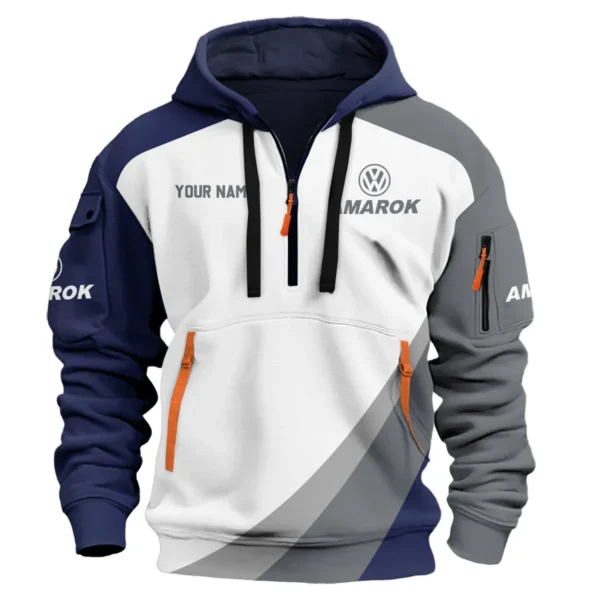 Volkswagen Amarok Ute Exclusive Logo Hoodie Half Zipper QTVA180625UTE02VA - Navy Blue - Image 2