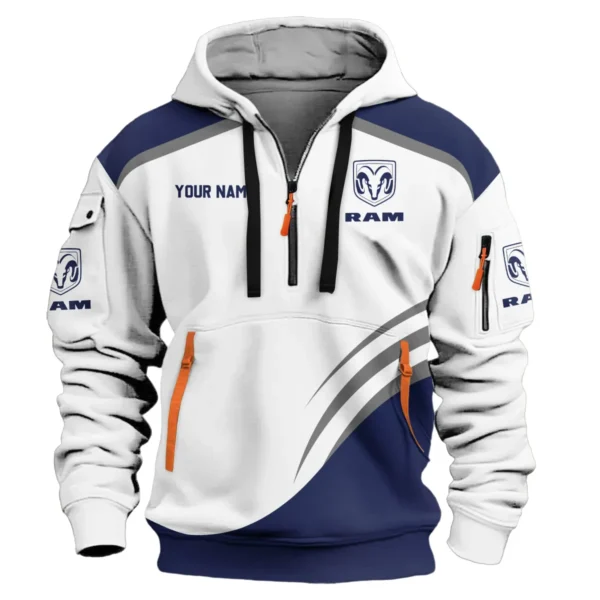 RAM Trucks Ute Exclusive Logo Hoodie Half Zipper QTVA190625UTE03RAM - Navy Blue - Image 2