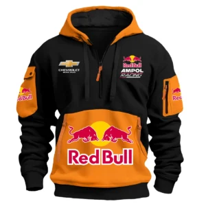 Red Bull Ampol Racing Team 2025 Supercars Championship Exclusive Logo Hoodie Half Zipper HOSPC120625A01RBHDF - Orange